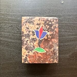 Colorful Floral Stone Box
